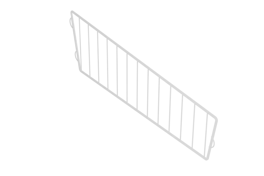 Divider for wire basket H150, White